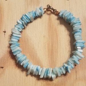 Blue shell bracelet